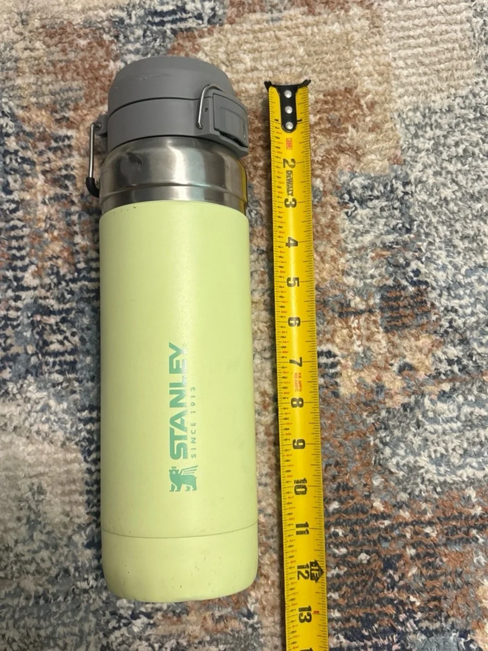 Stanley Lime Green and Gray Stainless Travel Bottle - Picture 2 of 5